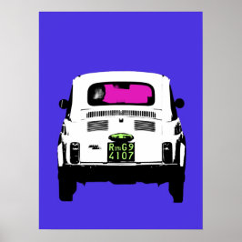Pop Art Fiat 500, cinquecento, Rom, Italien Poster