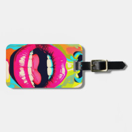Pop Art Flickiga Läppar  Bagagebricka