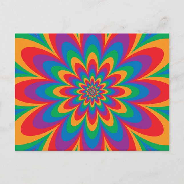 Pop Art Flower Vykort (Framsida)