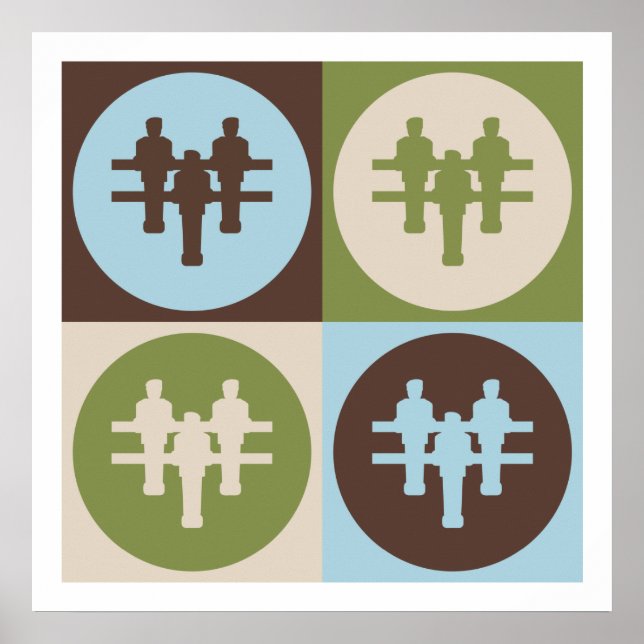 Pop Art Foosball Poster (Framsidan)