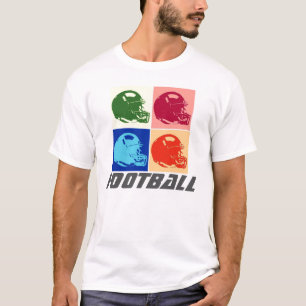 Pop Art Football Helmet T-Shirt - Amerikanska spor