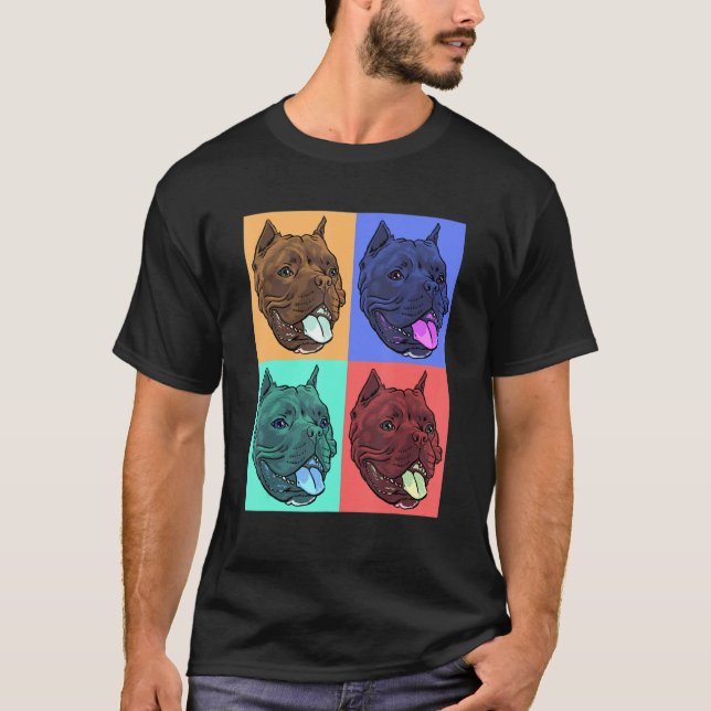 Pop Art för bulldog T Shirt (Framsida)