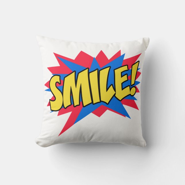 Pop Art för sjömil Lycklig Kudde (Framsida)