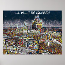 POP-ART FÖR TECKNAD AV QUEBEC-STAD