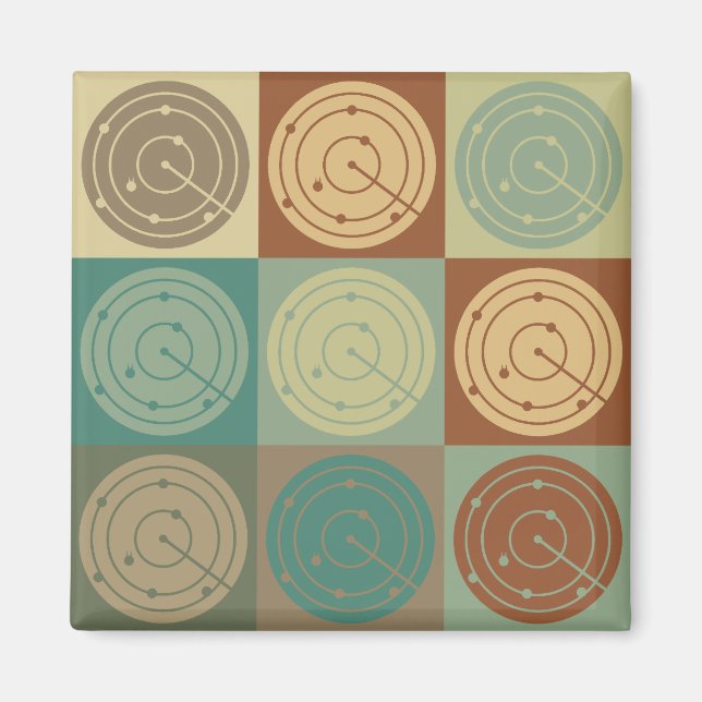 Pop Art för trafikkontroll i luft Magnet (Framsidan)