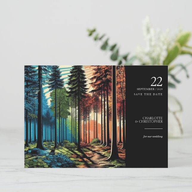 Pop Art Forest Spara Datumet (Stående Fram)