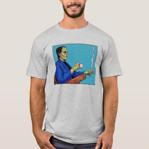 Pop Art Frankensteins monster dricker te Halvtonsr T Shirt