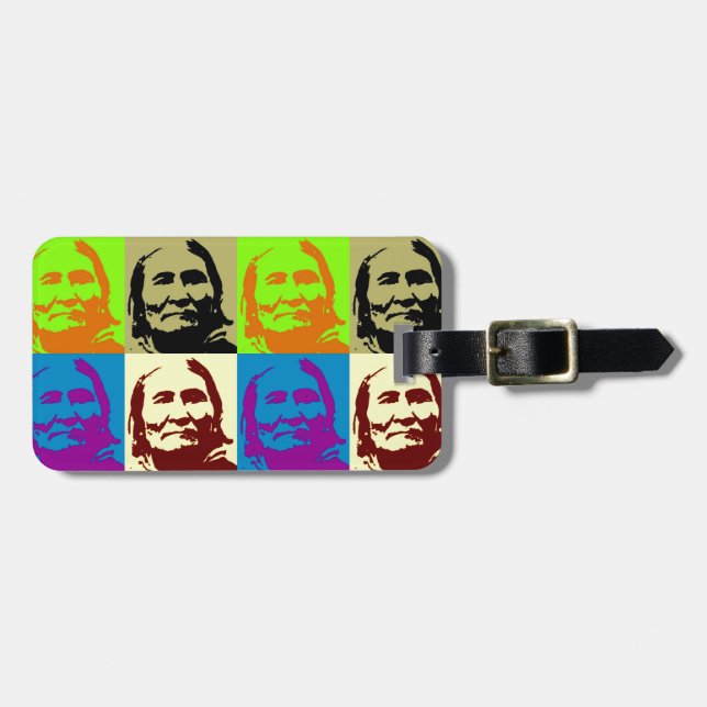 Pop Art Freedom Fighter Geronimo Bagagebricka (Horisontell Framsida)