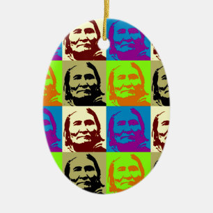 Pop Art Freedom Fighter Geronimo Julgransprydnad Keramik