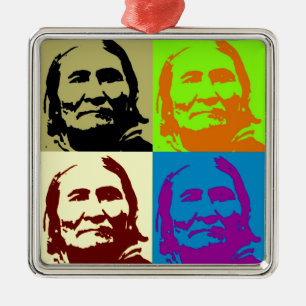 Pop Art Freedom Fighter Geronimo Julgransprydnad Metall