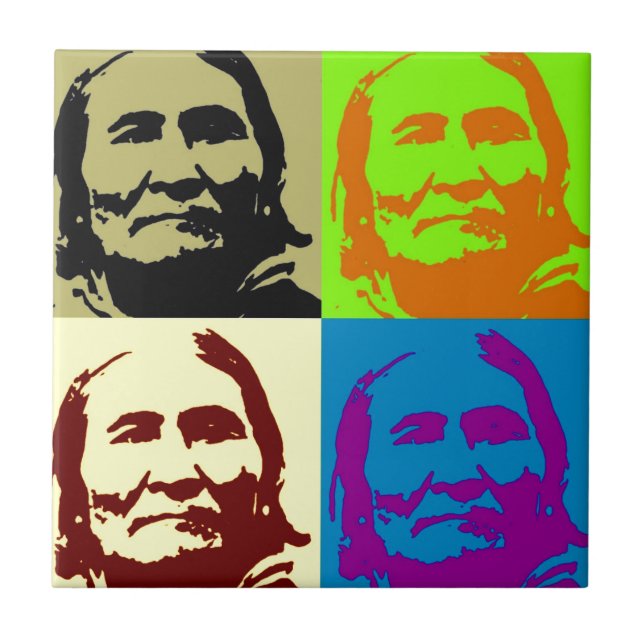 Pop Art Freedom Fighter Geronimo Kakelplatta (Framsidan)