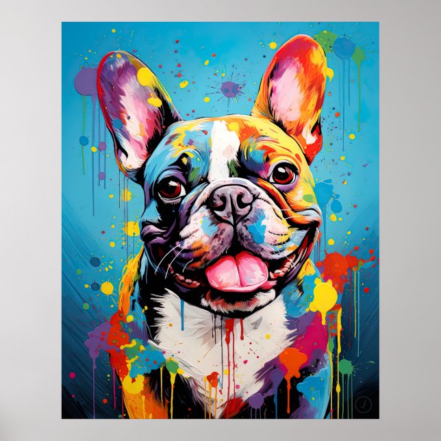 Pop Art Frenchie Poster (Framsidan)