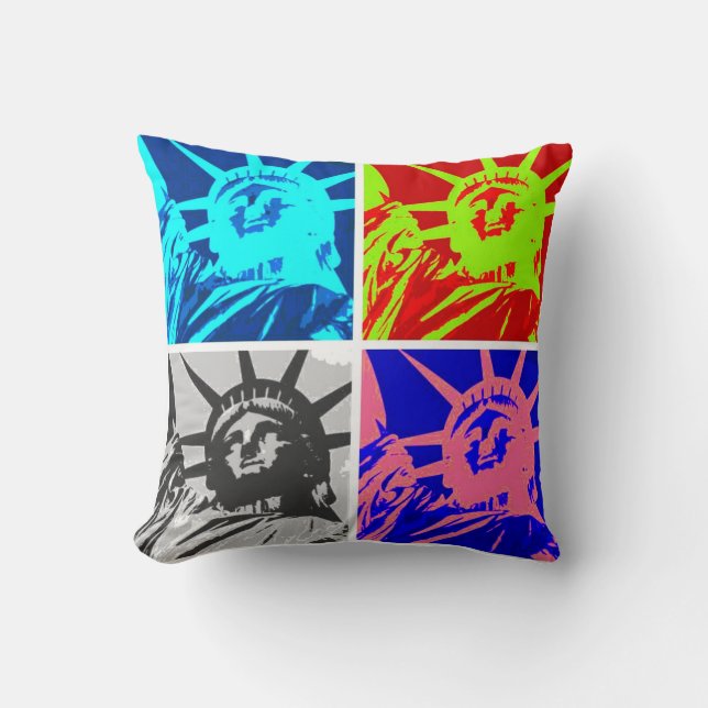 Pop Art Frihetsgudinnan Dekorativ kudde (Framsida)