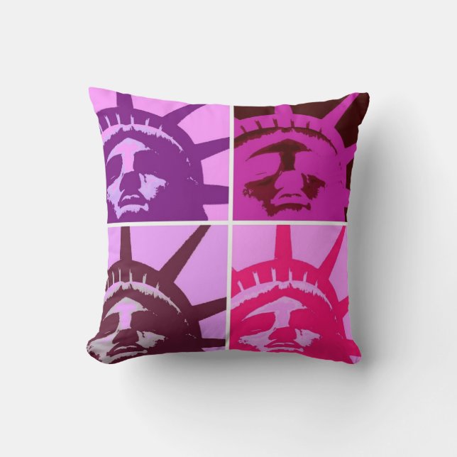 Pop Art Frihetsgudinnan Dekorativ kudde (Framsida)