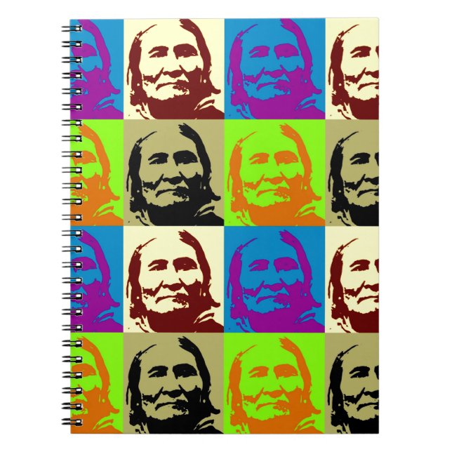 Pop Art Frihetskämpe Geronimo Anteckningsbok (Framsidan)