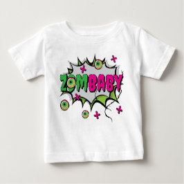 Pop Art Funky Scary Cute "ZomBaby" Zombie Pun T Shirt
