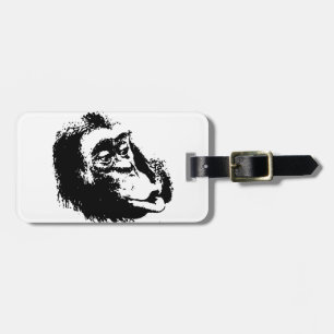 Pop Art Funny Chimpanzee Bagagebricka