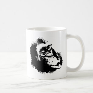 Pop Art Funny Chimpanzee Kaffemugg