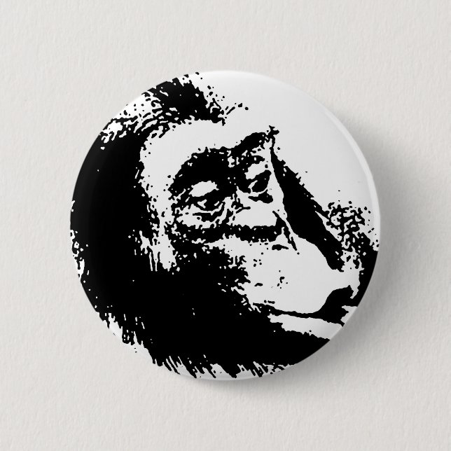 Pop Art Funny Chimpanzee Knapp (Framsida)