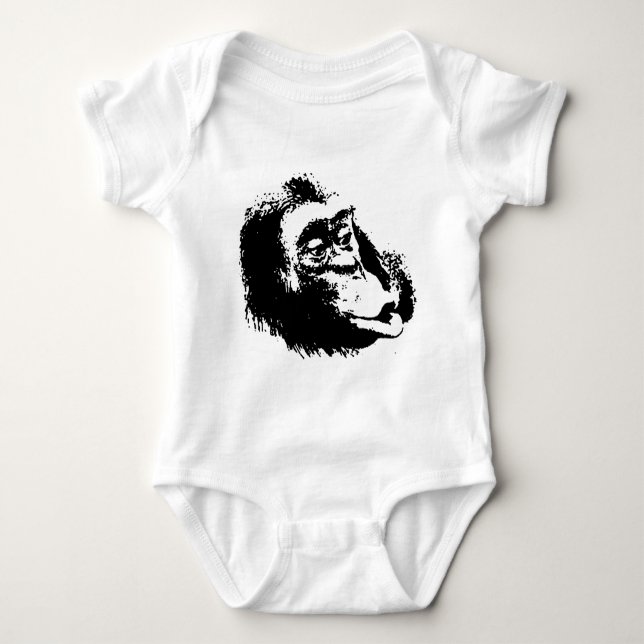 Pop Art Funny Chimpanzee Tee (Framsida)