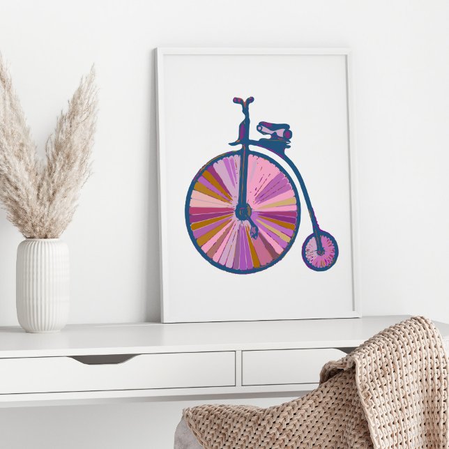 Pop Art Gammal fastiserad Unicle Mönster i Rosa Poster (Skapare uppladdad)