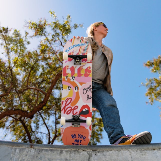 Pop Art-gata med namn Mini Skateboard Bräda 18,5 Cm (Utomhus 1)