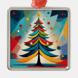 Pop Art Geometric jul Feasted Grenar Julgransprydnad Metall