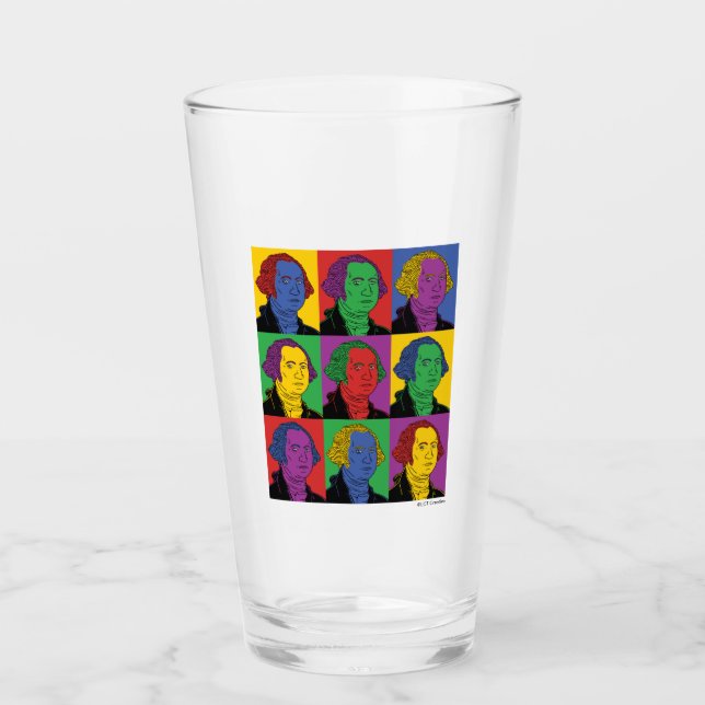 Pop Art George Washington Glaskopp (Framsida)