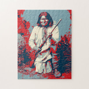 Pop Art Geronimo Indian Legendary Chief Pussel