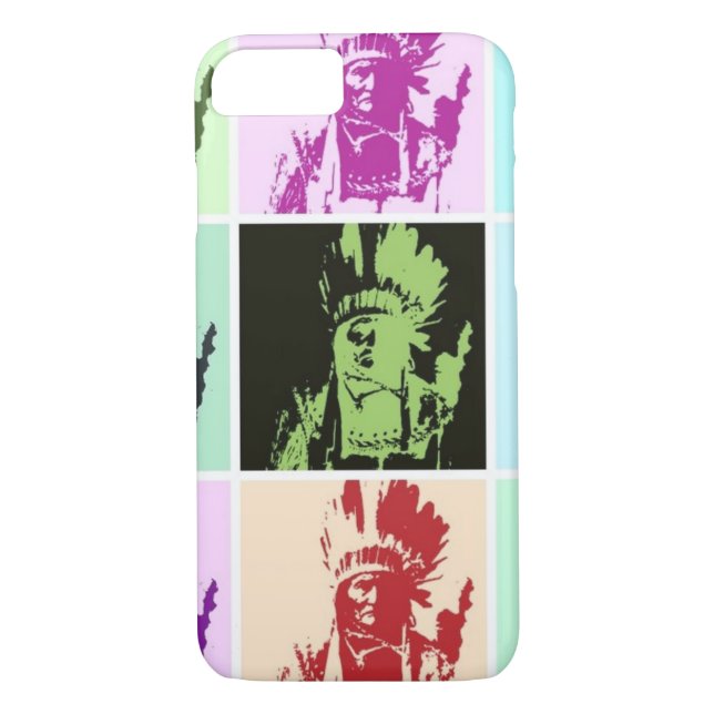 Pop Art Geronimo iPhone 7 Fodral Case-Mate iPhone Skal (Baksida)