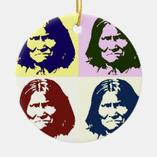 Pop Art Geronimo Julgransprydnad Keramik