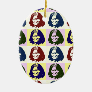 Pop Art Geronimo Julgransprydnad Keramik