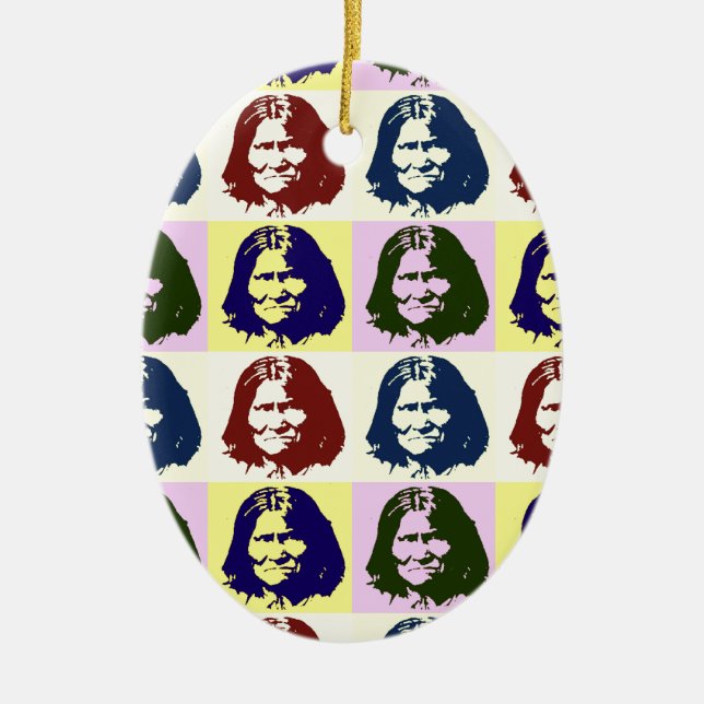Pop Art Geronimo Julgransprydnad Keramik (Framsidan)