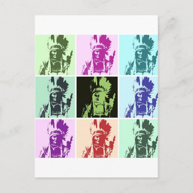 Pop Art Geronimo Vykort (Framsida)