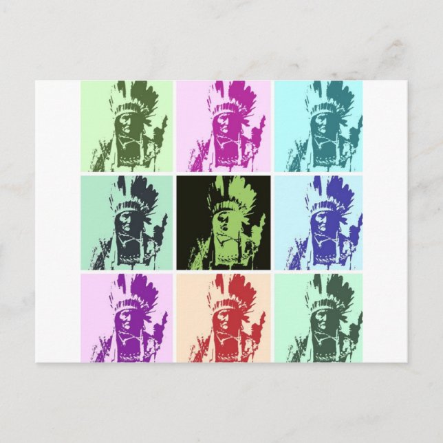 Pop Art Geronimo Vykort (Framsida)