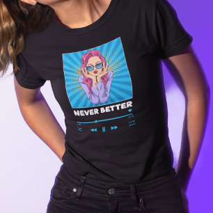 Pop Art Girl Music Player T Shirt