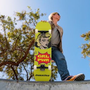 Pop Art GIRL POWER - Anpassningsbar Skateboard