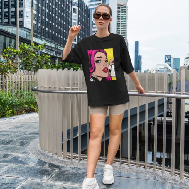 Pop Art Girl T Shirt (Skapare uppladdad)
