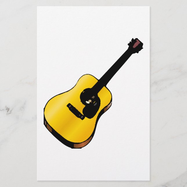 Pop Art Gitarr Brevpapper (Framsida)