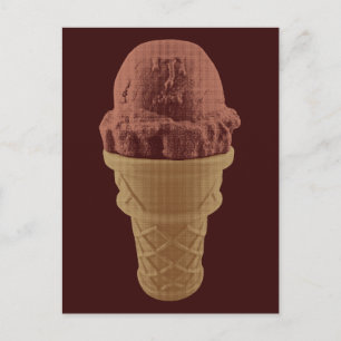Pop Art-glasskon med chokladsmak Vykort