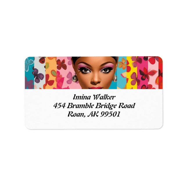 Pop Art Goddesses: Diva-ish Delight Label Adressetikett (Framsidan)