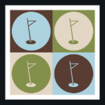 Pop Art Golf Poster<br><div class="desc">Pop Art Golf. Få den här roligten med hobby,  yrke eller fixering vid underbara t-shirts,  klistermärken och mycket annat. De gör också underbara gåvor!</div>