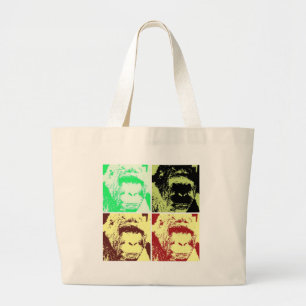 Pop Art Gorilla Ansikte Jumbo Tygkasse