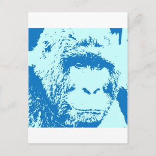 Pop Art Gorilla Ansikte Vykort