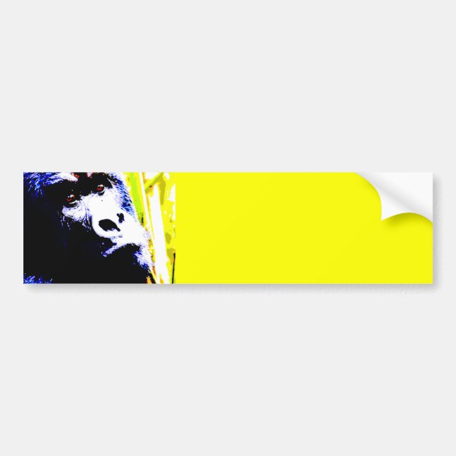 Pop Art Gorilla Bildekal (Framsidan)
