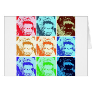 Pop Art Gorilla Hälsningskort