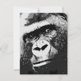 Pop Art Gorilla-inbjudningar Inbjudningar