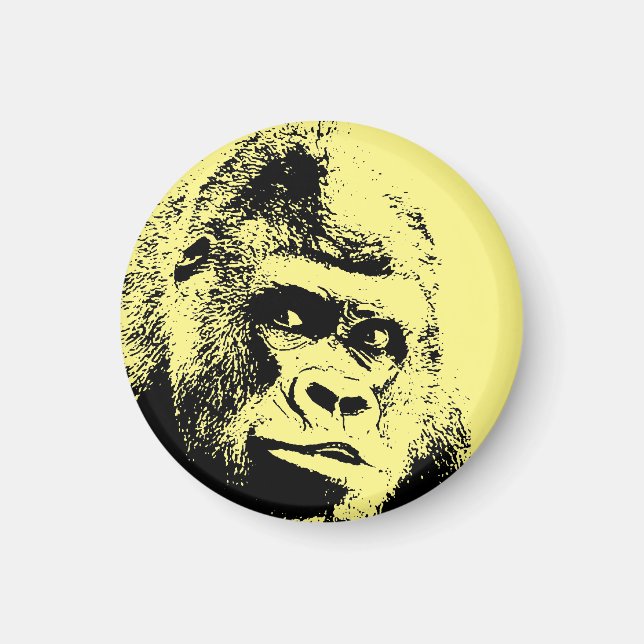 Pop Art Gorilla Magnet (Framsidan)