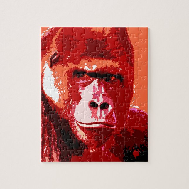 Pop Art Gorilla Pussel (Vertikal)