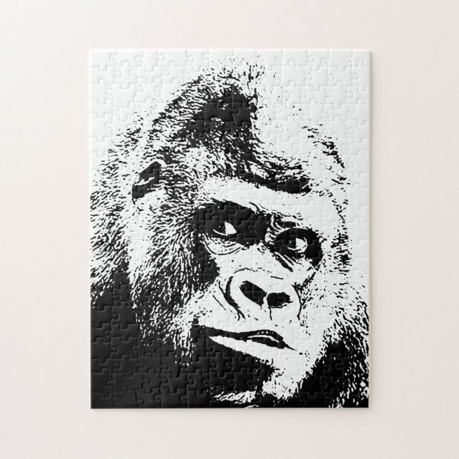 Pop Art Gorilla Vilda djur Pussel (Vertikal)